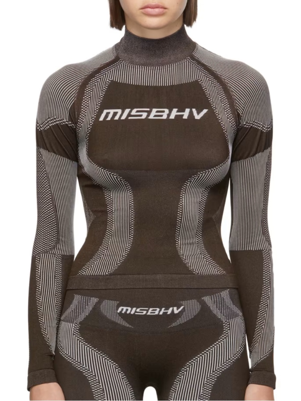 MISBHV Brown & Beige Active Classic Long Sleeve Top